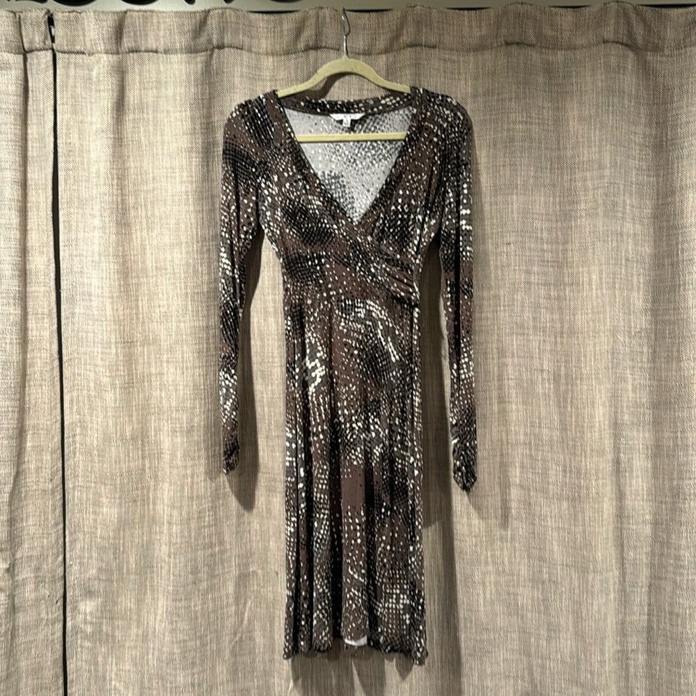 CAbi Faux Wrap Dress Size Small